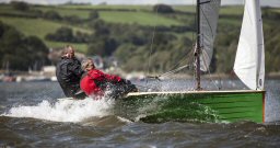 Rob and Keith sailing WICKED flat out at Salcombe Week 2012